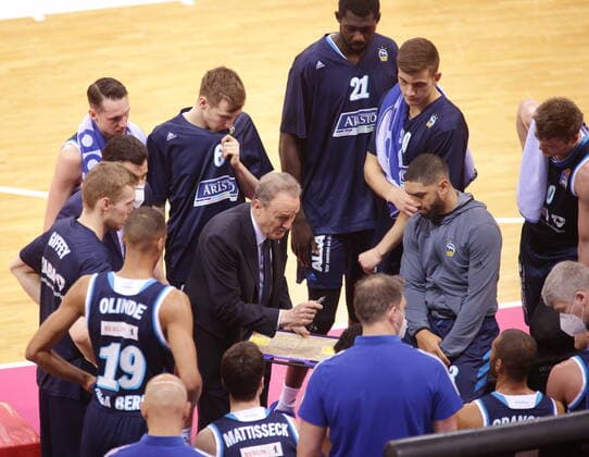 Telekom Baskets Bonn vs Coach Alejandro Garcia Reneses Aito and Team ALBA BERLIN easyCredit BBL 1 Bundesliga , Season 2020 2021 , Matchday 26
