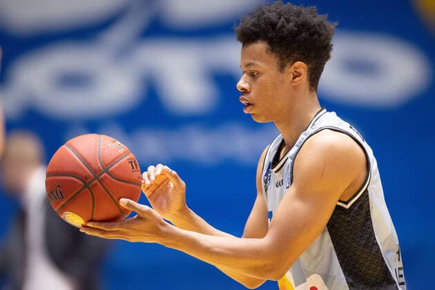 Fraport Skyliners HAKRO Merlins Crailsheim, easyCredit BBL Trae Bell Haynes Crailsheim, 2 during the easyCredit BBL free throw basketball match between Fraport Skyliners and HAKRO Merlins Crailsheim on April 4, 2021 at Fraport Arena in Frankfurt am Main , Frankfurt am Main Hesse Germany Fraport Arena