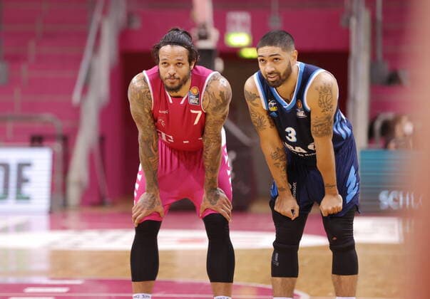 Chris Babb, Peyton Siva Telekom Baskets Bonn vs ALBA BERLIN easyCredit BBL 1 Bundesliga , Season 2020 2021 , Matchday 26