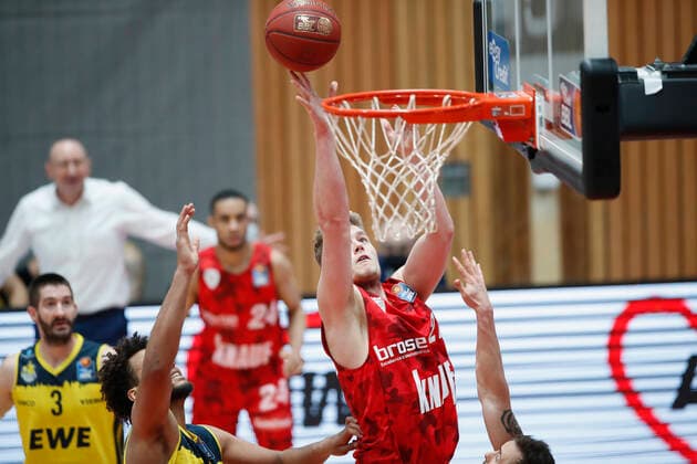 04 04 2021, Basketball, BBL 2020 2021, 26 Spieltag, s Oliver Wuerzburg EWE Baskets Oldenburg, GER, Wuerzburg, s Oliver Arena, Copyright: HMBxMedia xHeikoxBecker
