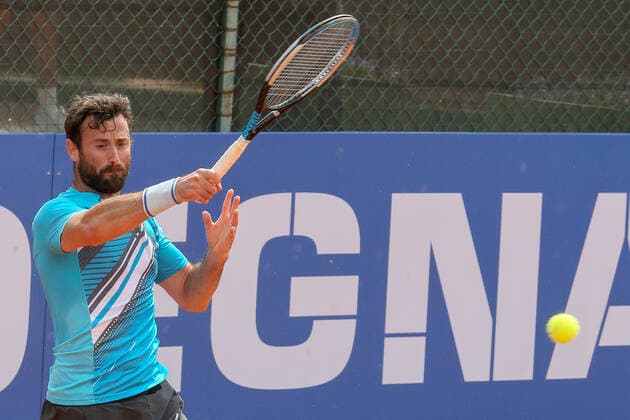 ATP, Tennis Herren Tour 250 2021 Sardegna Open Tennis CAGLIARI, ITALY, APR 04: Matteo Viola during the ATP Tour 250 Sardegna Open tennis match in Cagliari, Italy on April 04, 2021. Cagliari Tennis Club Cagliari Italy 6456_236561 Copyright: xGiampieroxSposito PentaxPressx