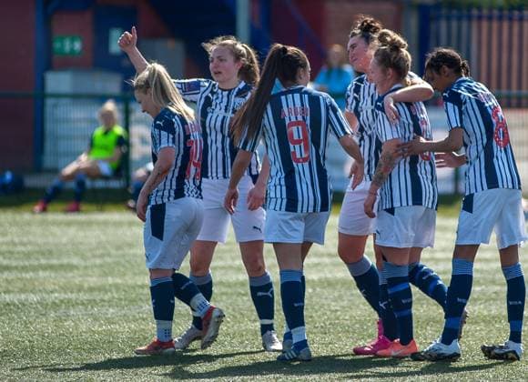 Sutton United FC ,Birmingham, En West Brom celebrate their 3rd goal during the FA Womens FA Cup game between West Bromwich Albion vs Lincoln City in Birmingham, England Women s FA Cup -West Brom vs Lincoln 