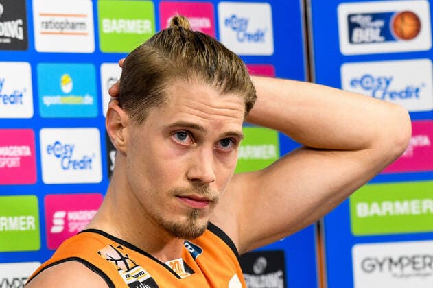 GER, BBL, ratiopharm ulm vs Basketball Löwen Loewen Braunschweig 05 04 2021, ratiopharm arena, New Ulm, GER, BBL, ratiopharm ulm vs Basketball Löwen Loewen Braunschweig, pictured Thomas Klepeisz Ulm, 22 nordphotoxGmbHx xHafner nph00200