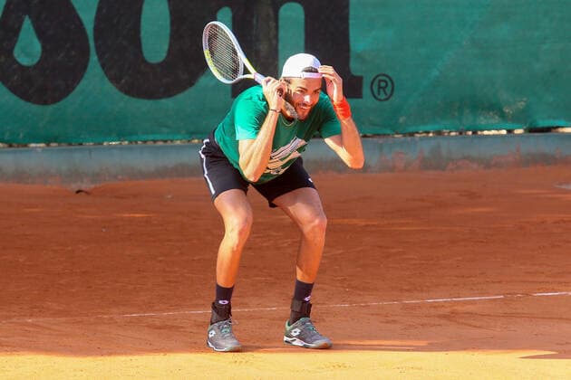 ATP, Tennis Herren Tour 250 2021 Sardegna Open Tennis CAGLIARI, ITALY, APR 05: Matteo Berrettini attends a training session during the ATP Tour 250 Sardegna Open in Cagliari, Italy on April 05, 2021. Cagliari Tennis Club Cagliari Italy 6460_236690 Copyright: xGiampieroxSposito PentaxPressx