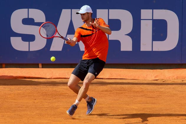 ATP, Tennis Herren Tour 250 2021 Sardegna Open Tennis CAGLIARI, ITALY, APR 05: Yannick Hanfmann during the ATP Tour 250 Sardegna Open tennis match in Cagliari, Italy on April 05, 2021. Cagliari Tennis Club Cagliari Italy 6460_236714 Copyright: xGiampieroxSposito PentaxPressx