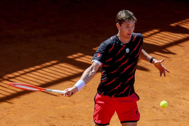 ATP, Tennis Herren Tour 250 2021 Sardegna Open Tennis CAGLIARI, ITALY, APR 05: Egor Gerasimov during the ATP Tour 250 Sardegna Open tennis match in Cagliari, Italy on April 05, 2021. Cagliari Tennis Club Cagliari Italy 6460_236631 Copyright: xGiampieroxSposito PentaxPressx