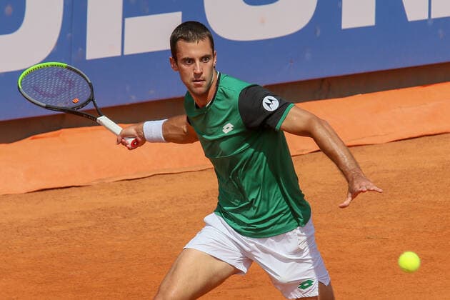 ATP, Tennis Herren Tour 250 2021 Sardegna Open Tennis CAGLIARI, ITALY, APR 05: Laslo Djere during the ATP Tour 250 Sardegna Open tennis match in Cagliari, Italy on April 05, 2021. Cagliari Tennis Club Cagliari Italy 6460_236664 Copyright: xGiampieroxSposito PentaxPressx