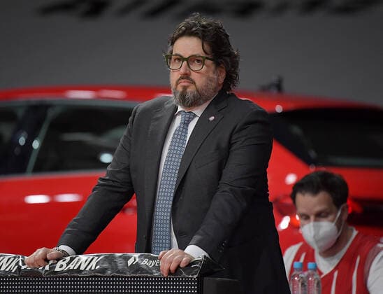06 04 2021, xemx, Basketball BBL Bundesliga, FC Bayern Muenchen Basketball medi Bayreuth emspor, v l Head Coach Andrea Trinchieri FC Bayern Basketball Muenchen