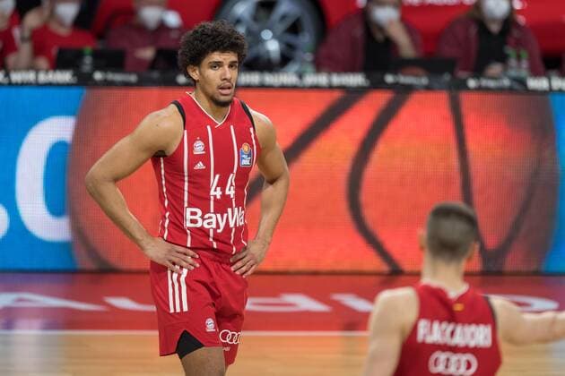 Basketball, BBL, 20210406, FC Bayern München medi Bayreuth In the picture Sasha GRANT FC Bayern München, 44 Munich Audi Dome Bayern Germany Copyright: Passion2Press MarkusxFischerx