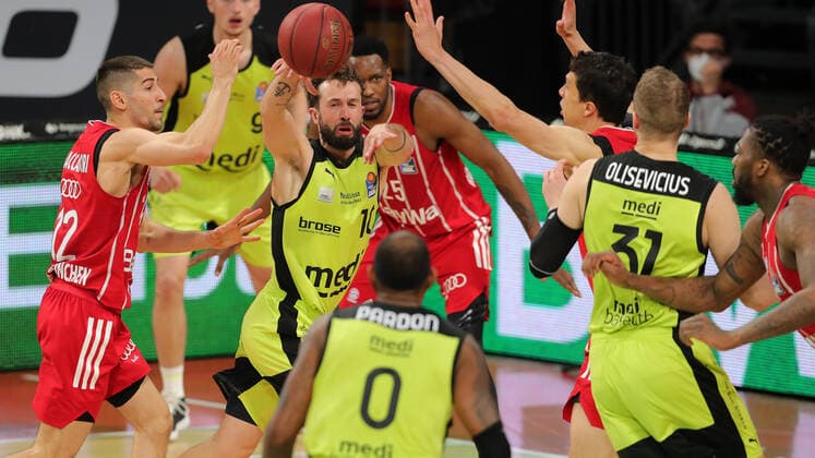 Bastian Doreth Bayreuth GER, FC Bayern Basketball vs medi bayreuth, basketball, easy Credit BBL, 2020 2021 season, 06 04 2021, GER, FC Bayern Basketball vs medi bayreuth, basketball, easy Credit BBL, 2020 2021 season, 06 04 2021, Munich. Copyright: xEIBNER MarcelxEngelbrechtx EP_EER