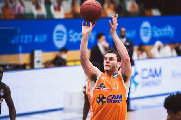 easyCredit BBL 29 Matchday RASTA Vechta vs Hamburg Towers, 07 04 2021 Will Vorhees RASTA Vechta, 41 easyCredit BBL 29 Matchday RASTA Vechta vs Hamburg Towers on 07 04 2021 in Vechta RASTA Dome , Germany, Copyright: xBEAUTIFULxSPORTS Neddermannx