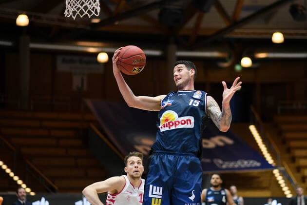Bogdan Radosavljevic HAKRO Merlins Crailsheim at the basket, GER, HAKRO Merlins Crailsheim vs Telekom Baskets Bonn, 07 04 2021, 29 Matchday easycredit Basketball Bundesliga, Season 2020 2021 GER, HAKRO Merlins Crailsheim vs Telekom Baskets Bonn, 07 04 2021, 29 Matchday easycredit Basketball Bundesliga, Season 2020 202 Crailsheim Copyright: xEibnerxPressefoto MichaelxMemmlerx EP_MMR