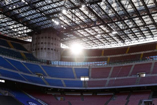 San Siro stadium during Inter - FC Internazionale vs US Sassuolo, Italian football Serie A match in Milan, Italy, April 07 2021  Copyright: xLiveMedia FrancescoxScaccianocex xLiveMediax 0