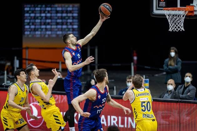 Basketball Berlin 08 04 2021 Euroleague Season 2020 2021 Alba Berlin Red Star Belgrade Ognjen Dobric Belgrade, No 13