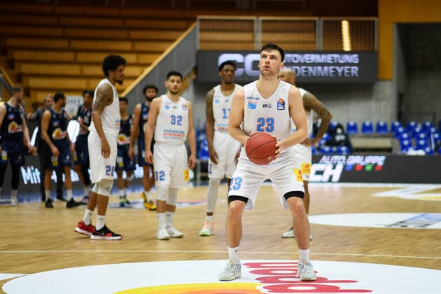 Michal Michalak Syntainics MBC shooting a free throw, GER, HAKRO Merlins Crailsheim vs Syntainics MBC, 09 04 2021, 27 Spieltag easycredit Basketball Bundesliga, Spielzeit 2020 2021 GER, HAKRO Merlins Crailsheim vs Syntainics MBC, 09 04 2021, 27 Spieltag easycredit Basketball Bundesliga, Spielzeit 2020 2021 Crailsheim Copyright: xEibnerxPressefoto MichaelxMemmlerx EP_MMR
