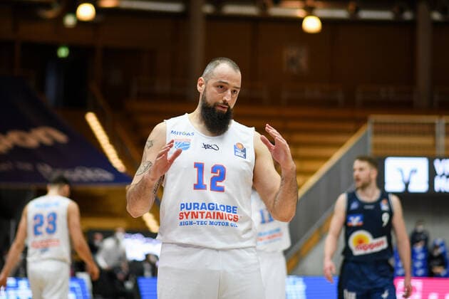New signing Djordje Pantelic Syntainics MBC complains to referee, GER, HAKRO Merlins Crailsheim vs Syntainics MBC, 09 04 2021, 27 Spieltag easycredit Basketball Bundesliga, Spielzeit 2020 2021 GER, HAKRO Merlins Crailsheim vs Syntainics MBC, 09 04 2021, 27 Spieltag easycredit Basketball Bundesliga, Spielzeit 2020 2021 Crailsheim Copyright: xEibnerxPressefoto MichaelxMemmlerx EP_MMR