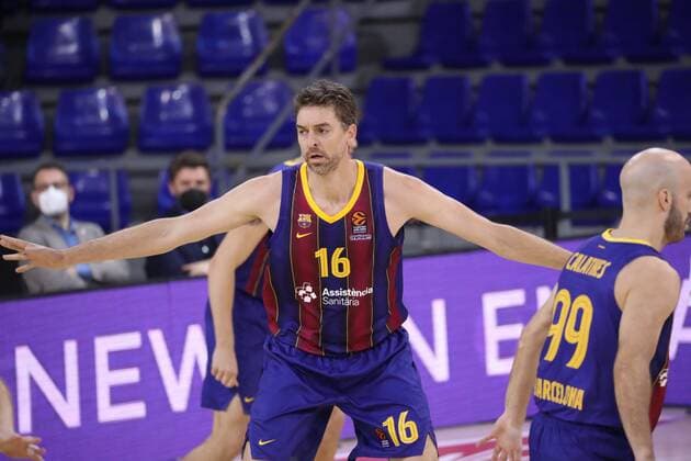 Euroleague Basketball match FC Barcelona vs Bayern at the Palau Blaugrana Stadium in Barcelona April 09, 2021 In picture Pau Gasol Euroleague Basketball match Fc Barcelona vs Bayern at the Palau Blaugrana Stadium in Barcelona April 09, 2021 Photo JGS Cordon Press Cordon Press  xx xx