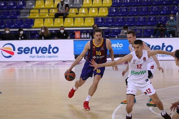 Euroleague Basketball match FC Barcelona vs Bayern at the Palau Blaugrana Stadium in Barcelona April 09, 2021 In picture Pau Gasol Euroleague Basketball match Fc Barcelona vs Bayern at the Palau Blaugrana Stadium in Barcelona April 09, 2021 Photo JGS Cordon Press Cordon Press  xx xx