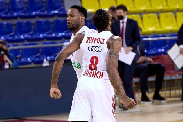 April 9, 2021, Barcelona, Spain: Jalen Reynolds of FC Bayern Munich during the Turkish Airlines EuroLeague match between FC Barcelona, Barca and Bayern Munich at Palau Blaugrana in Barcelona, Spain. Barcelona Spain - ZUMAd159 20210409_zia_d159_105 Copyright: xDavidxRamirezx