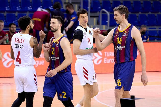 April 9, 2021, Barcelona, Spain: Pau Gasol of FC Barcelona, Barca during the Turkish Airlines EuroLeague match between FC Barcelona and Bayern Munich at Palau Blaugrana in Barcelona, Spain. Barcelona Spain - ZUMAd159 20210409_zia_d159_098 Copyright: xDavidxRamirezx