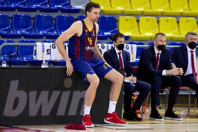 April 9, 2021, Barcelona, Spain: Pau Gasol of FC Barcelona, Barca during the Turkish Airlines EuroLeague match between FC Barcelona and Bayern Munich at Palau Blaugrana in Barcelona, Spain. Barcelona Spain - ZUMAd159 20210409_zia_d159_120 Copyright: xDavidxRamirezx
