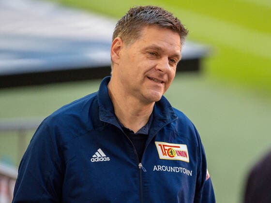 GER, FC Bayern Muechen vs Union Berlin, Football, Bundesliga, 28 Spieltag, Saison 2020 2021, 09 04 2021 Union Sportchef Oliver Ruhnert, GER, FC Bayern Muechen vs Union Berlin, Football, Bundesliga, 28 Spieltag, Saison 2020 2021, 09 04 2021, DFB DFL regulations prohibit any use of photographs as image sequences and or quasi video , Foto EIBNER Sascha Walther POOL Muenchen Allianz Arena Bayern Germany Poolfoto EIBNER Sascha Walther ,EDITORIAL USE ONLY