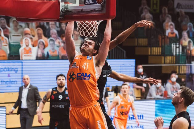 easyCredit BBL 27 Matchday RASTA Vechta vs NINERS Chemnitz, 10 04 2021 Will Vorhees RASTA Vechta, 41 easyCredit BBL 27 Matchday RASTA Vechta vs NINERS Chemnitz on 10 04 2021 in Vechta RASTA Dome , Germany, Copyright: xBEAUTIFULxSPORTS Neddermannx