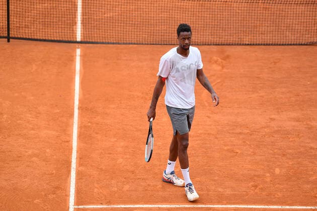 Gael Monfils with Günter Bresnik TENNIS : Rolex Monte Carlo Masters - 10 04 2021 AntoineCouvercelle Panoramic 