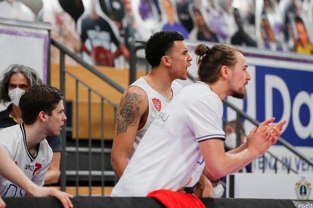 Germany , Goettingen, Sparkassen Arena GoeSF , 11 04 2021, emspor, emonline, despor, deonline, BG Goettingen vs s Oliver Wuerzburg, easyCredit BBL, 27 Spieltag Bild v l Copyright: HMBxMedia JulienxBecker