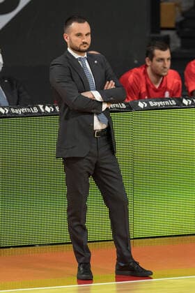 Basketball, BBL, 20210411, FC Bayern Munich Basketball Löwen Braunschweig In the picture Co coach of FC Bayern Munich Adriano VERTEMATI Munich Audi Dome Bayern Germany Copyright: Passion2Press MarkusxFischerx