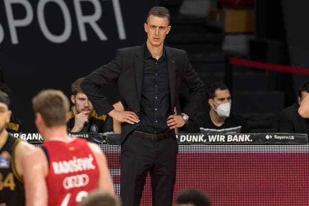 Basketball, BBL, 20210411, FC Bayern München Basketball Löwen Braunschweig In picture Head Coach of Basketball Löwen Braunschweig Pete STROBL Munich Audi Dome Bayern Germany Copyright: Passion2Press MarkusxFischerx
