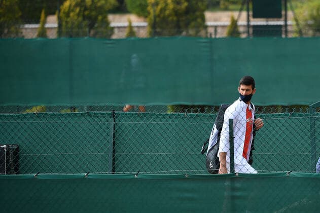 Novak Djokovic (Ser) TENNIS : Rolex Monte Carlo Masters - 11 04 2021 AntoineCouvercelle Panoramic 