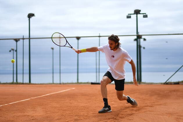 Stefanos Tsitsipas (Gre) TENNIS : Rolex Monte Carlo Masters - 11 04 2021 AntoineCouvercelle Panoramic 