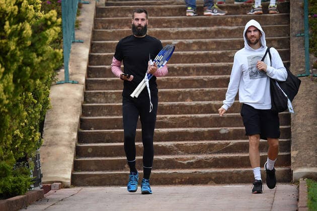 Beno t Paire et Adrian Mannarino TENNIS : Rolex Monte Carlo Masters - 12 04 2021 AntoineCouvercelle Panoramic 