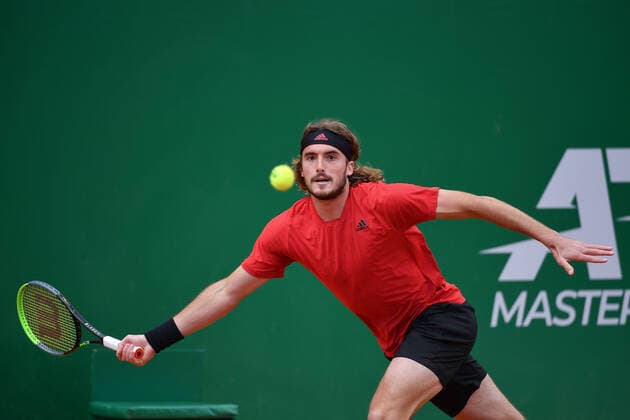Stefanos Tsitsipas (Gre) TENNIS : Rolex Monte Carlo Masters - 13 04 2021 AntoineCouvercelle Panoramic 