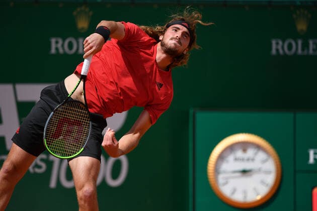 Stefanos Tsitsipas (Gre) TENNIS : Rolex Monte Carlo Masters - 13 04 2021 AntoineCouvercelle Panoramic 