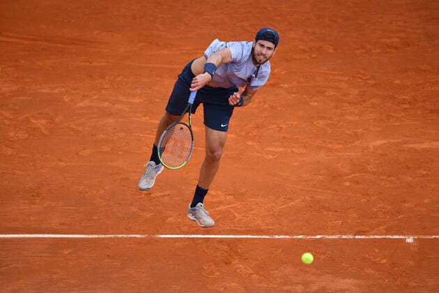 Karen Khachanov TENNIS : Rolex Monte Carlo Masters - 13 04 2021 AntoineCouvercelle Panoramic 