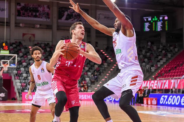 easyCredit BBL, Telekom Baskets Bonn vs FC Bayern Munich Basketball, 13 04 2021 Strahinja Micovic Telekom Baskets Bonn 4 , easyCredit BBL, Telekom Baskets Bonn vs FC Bayern Munich Basketball on 13 04 2021 at Telekom Dome Bonn, Bonn North Rhine Westphalia Copyright: xBEAUTIFULxSPORTS Mueller-Laschetx