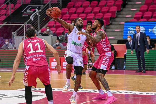 easyCredit BBL, Telekom Baskets Bonn vs FC Bayern Munich Basketball, 13 04 2021 Jalen Reynolds FC Bayern Munich Basketball 8 , easyCredit BBL, Telekom Baskets Bonn vs FC Bayern Munich Basketball on 13 04 2021 at Telekom Dome Bonn, Bonn Nordrhein Westfalen Copyright: xBEAUTIFULxSPORTS Mueller-Laschetx
