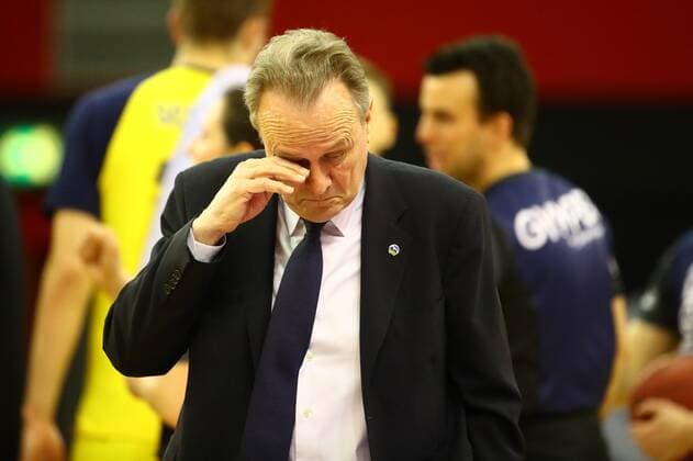 Coach Alejandro Garcia Reneses Berlin looks sad Jobstairs Giessen 46ers vs Alba Berlin, Basketball, easyCredit BBL, 13 04 2021 Jobstairs Giessen 46ers vs Alba Berlin, Basketball, easyCredit BBL, 13 04 2021 Giessen Copyright: xEibner-Pressefotox EP_RWS