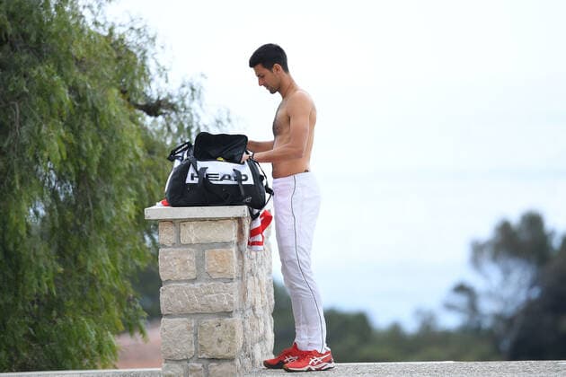 Novak Djokovic (Ser) TENNIS : Rolex Monte Carlo Masters - 14 04 2021 AntoineCouvercelle Panoramic 