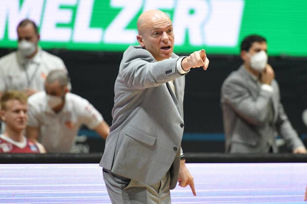 Rodrigo Pastore Trainer, Headcoach, Niners Chemnitz , Niners Chemnitz vs HAKRO Merlins Crailsheim, 14 04 2021, easycredit Basketball Bundesliga, GER, Season 2020 21 Niners Chemnitz vs HAKRO Merlins Crailsheim, 14 04 2021, easycredit Basketball Bundesliga, GER, Season 2020 21 Chemnitz Copyright: xBertxHarzer xEibner-xPressefotox
