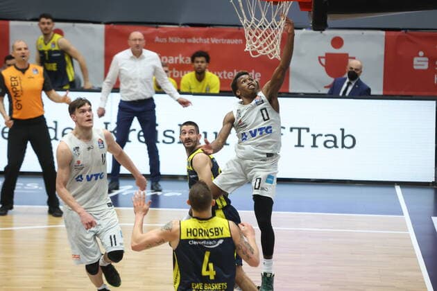 Basketball Germany, 1 Bundesliga, Hamburg Towers EWE Baskets Oldenburg, Hamburg, 14 04 2021 TJ Shorts Towers Hamburg Germany