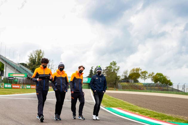 4 Lando Norris GBR, McLaren F1 Team , F1 Grand Prix of Emilia Romagna at Autodromo Enzo e Dino Ferrari on April 15, 2021 in Imola, Italy Photo by HOCH ZWEI Imola Italy