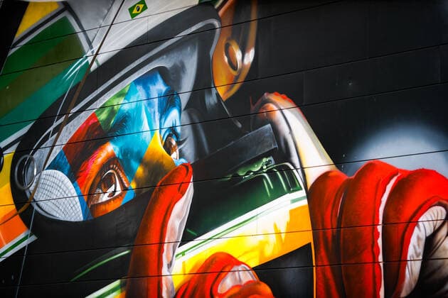 Senna illustration during the Formula 1 Pirelli Gran Premio Del Made In Italy E Dell emilia Romagna 2021 from April 16 to 18, 2021 on the Autodromo Internazionale Enzo e Dino Ferrari, in Imola, Italy - FORMULE 1: Grand prix Emilia Romagne - Preparations - 15 04 2021 DPPI PANORAMIC  00121003__V2_8172