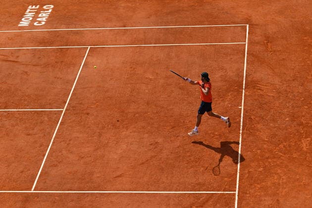 Lucas Pouille (Fra) TENNIS : Rolex Monte Carlo Masters - 15 04 2021 AntoineCouvercelle Panoramic 