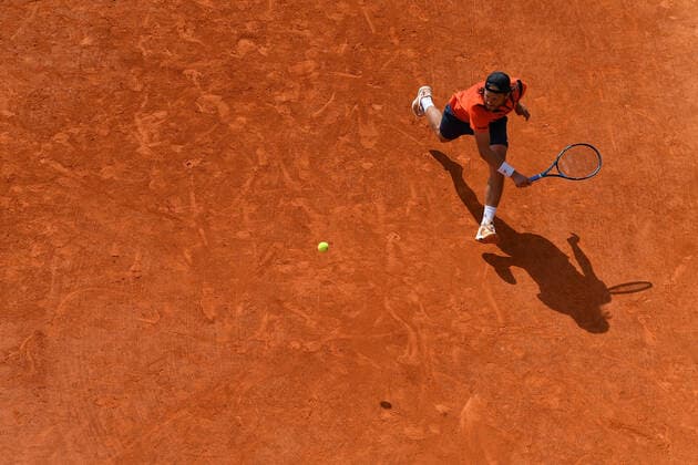 Lucas Pouille (Fra) TENNIS : Rolex Monte Carlo Masters - 15 04 2021 AntoineCouvercelle Panoramic 