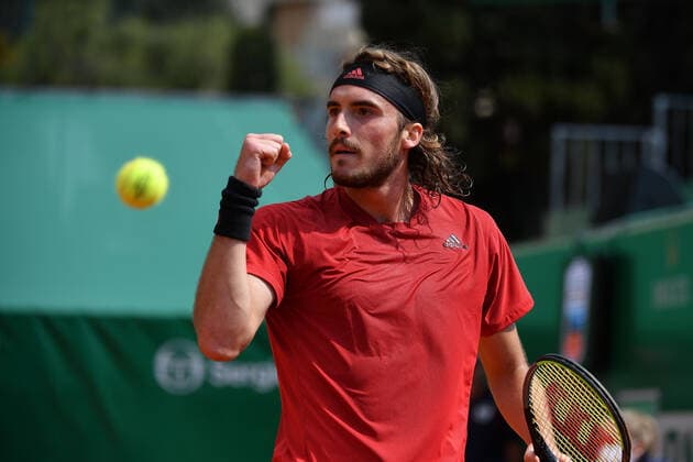 Stefanos Tsitsipas (Gre) TENNIS : Rolex Monte Carlo Masters - 15 04 2021 AntoineCouvercelle Panoramic 