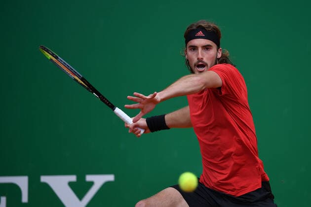 Stefanos Tsitsipas (Gre) TENNIS : Rolex Monte Carlo Masters - 15 04 2021 AntoineCouvercelle Panoramic 
