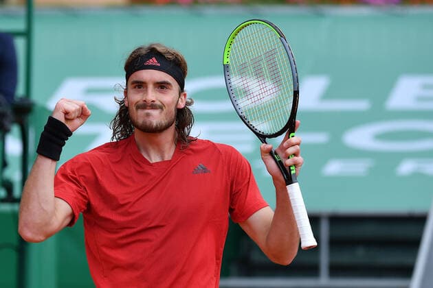 Stefanos Tsitsipas (Gre) TENNIS : Rolex Monte Carlo Masters - 15 04 2021 AntoineCouvercelle Panoramic 